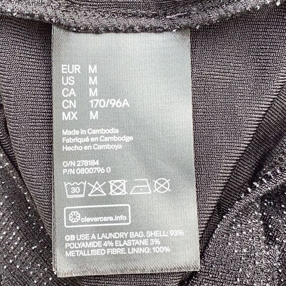 H&M NWT SPARKLY GLITTERY TOP BLOUSE WOMENS MEDIUM - Picture 7 of 7